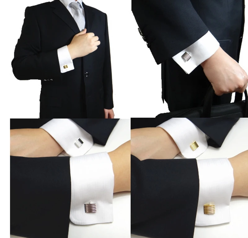 Premium 18K Gold Plated Cufflinks - French Style for Men - Summer Collection