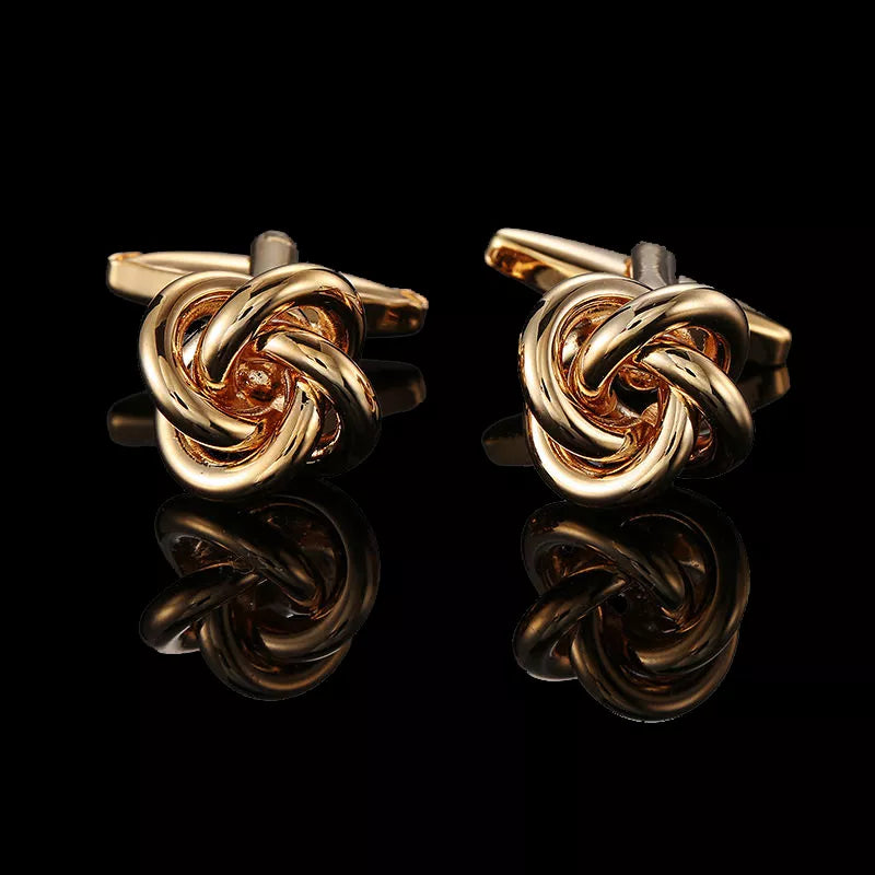 Premium 18K Gold Plated Cufflinks - French Style for Men - Summer Collection