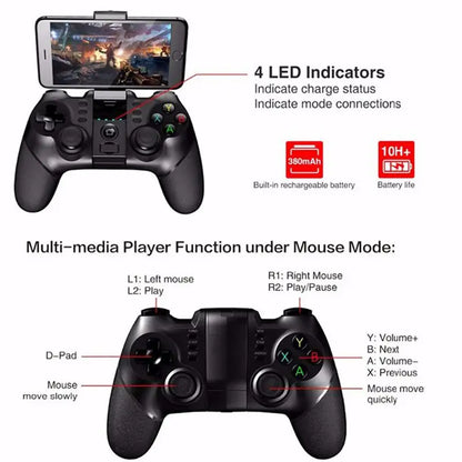 Wireless Bluetooth Controller for Android Gaming - Gamepad Control for smart phones / tablets / smart TVs, Set-top Boxes Game Consoles, Functions As a Gamepad Control Joystick - Perfect Gift for Kids & Indoor Game Enthusiasts