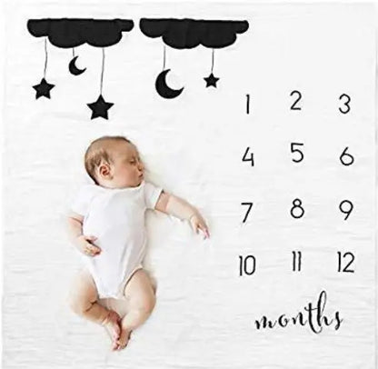 Nordic-themed photo accessories for infants, including milestone blankets, play mats, backdrop cloth, and calendar props.