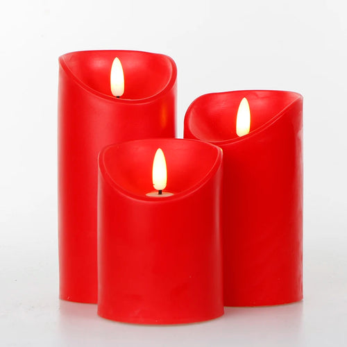 3Pcs/Set Remote Control  LED Flameless Candles - Battery Operated Realistic 3D Dynamic Flame Candle Lights for Home Decoration, Candle Lights Dinner, Tea - Perfect Gift to Your Favorite Family