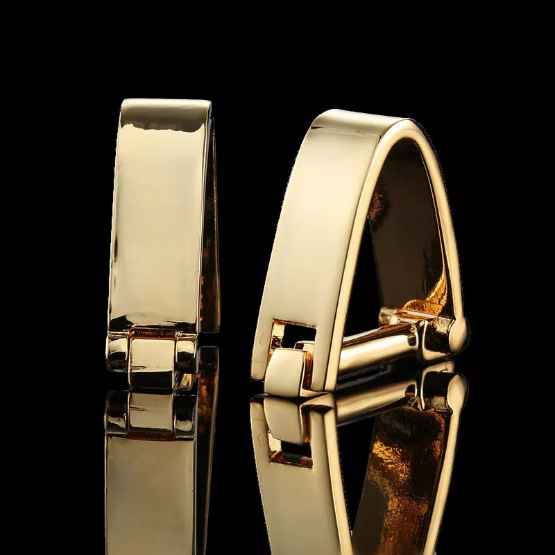 Premium 18K Gold Plated Cufflinks - French Style for Men - Summer Collection