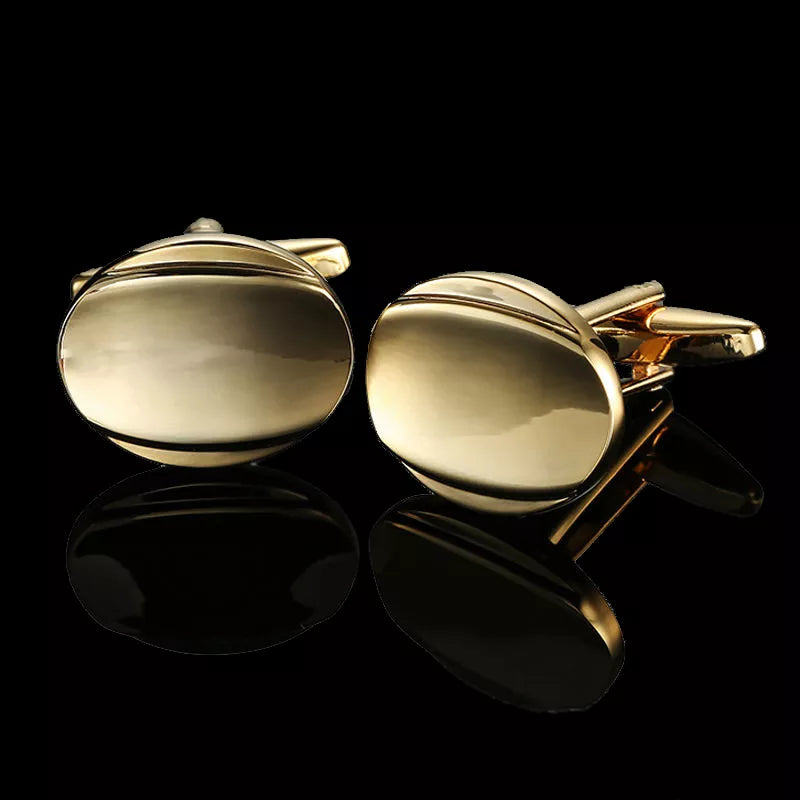 Premium 18K Gold Plated Cufflinks - French Style for Men - Summer Collection