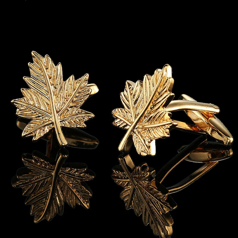 Premium 18K Gold Plated Cufflinks - French Style for Men - Summer Collection