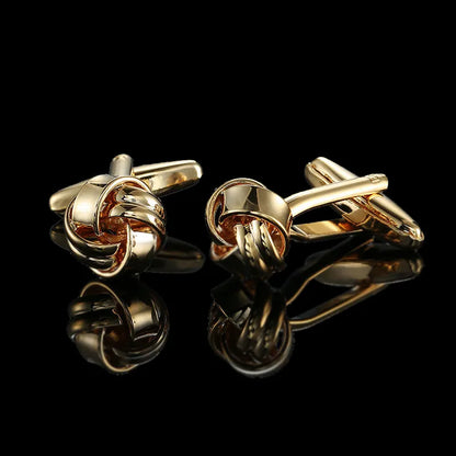 Premium 18K Gold Plated Cufflinks - French Style for Men - Summer Collection