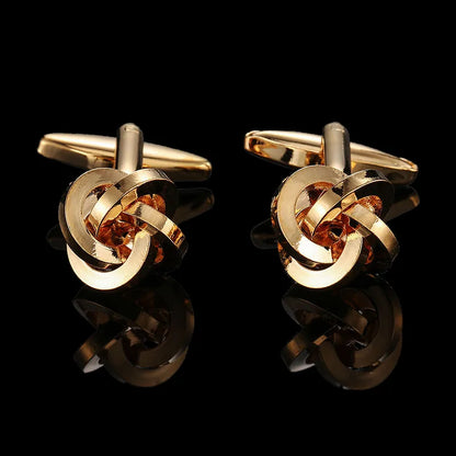 Premium 18K Gold Plated Cufflinks - French Style for Men - Summer Collection