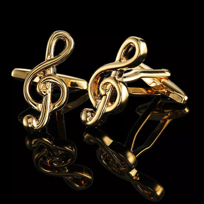 Premium 18K Gold Plated Cufflinks - French Style for Men - Summer Collection