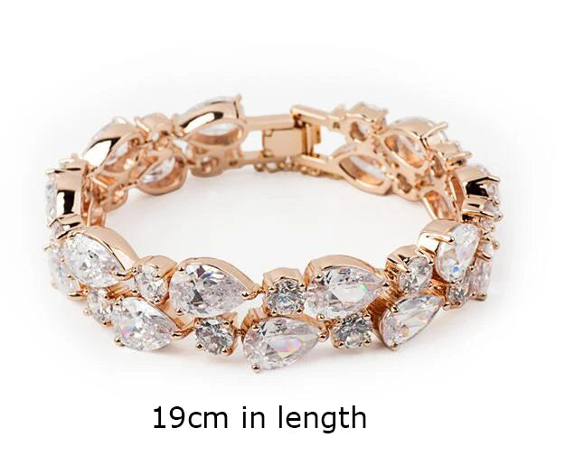 Elegant Multicolor Mona Lisa Inspired Cubic Zirconia Bracelet – Luxury Women’s Wedding Jewelry, Daily Wear Bangles - Perfect Gift for Her
