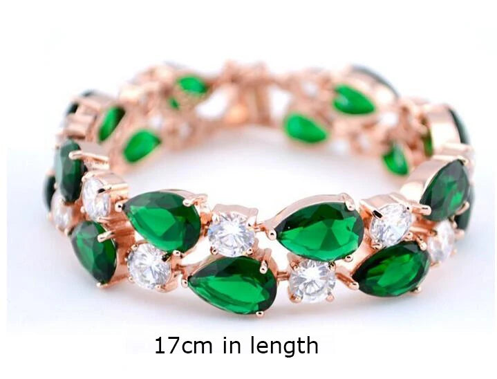 Elegant Multicolor Mona Lisa Inspired Cubic Zirconia Bracelet – Luxury Women’s Wedding Jewelry, Daily Wear Bangles - Perfect Gift for Her