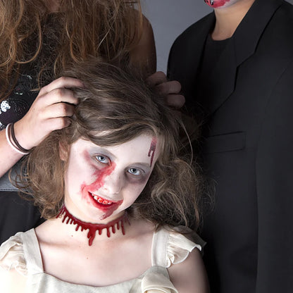 Spooky Halloween Blood Drip Necklace – Fake Vampire Blood Choker for Horror Costume & Party Accessories