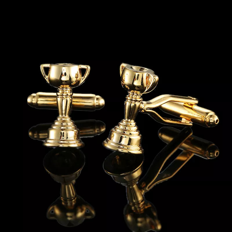 Premium 18K Gold Plated Cufflinks - French Style for Men - Summer Collection