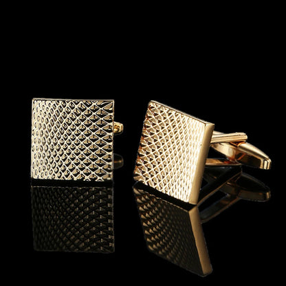 Premium 18K Gold Plated Cufflinks - French Style for Men - Summer Collection