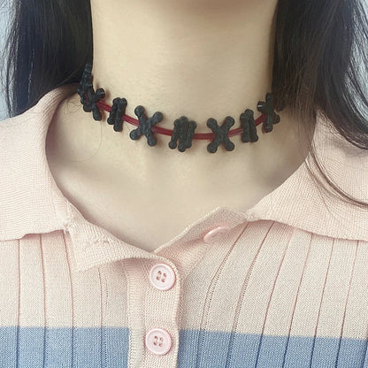 Spooky Halloween Blood Drip Necklace – Fake Vampire Blood Choker for Horror Costume & Party Accessories