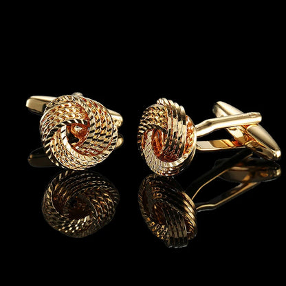 Premium 18K Gold Plated Cufflinks - French Style for Men - Summer Collection