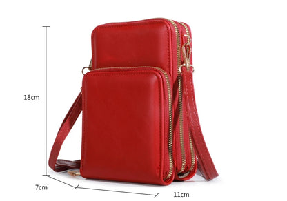 Luxury Women's PU Leather Bag - Large Capacity Shoulder Bag with Wallet, Card Holders, and Phone Purse