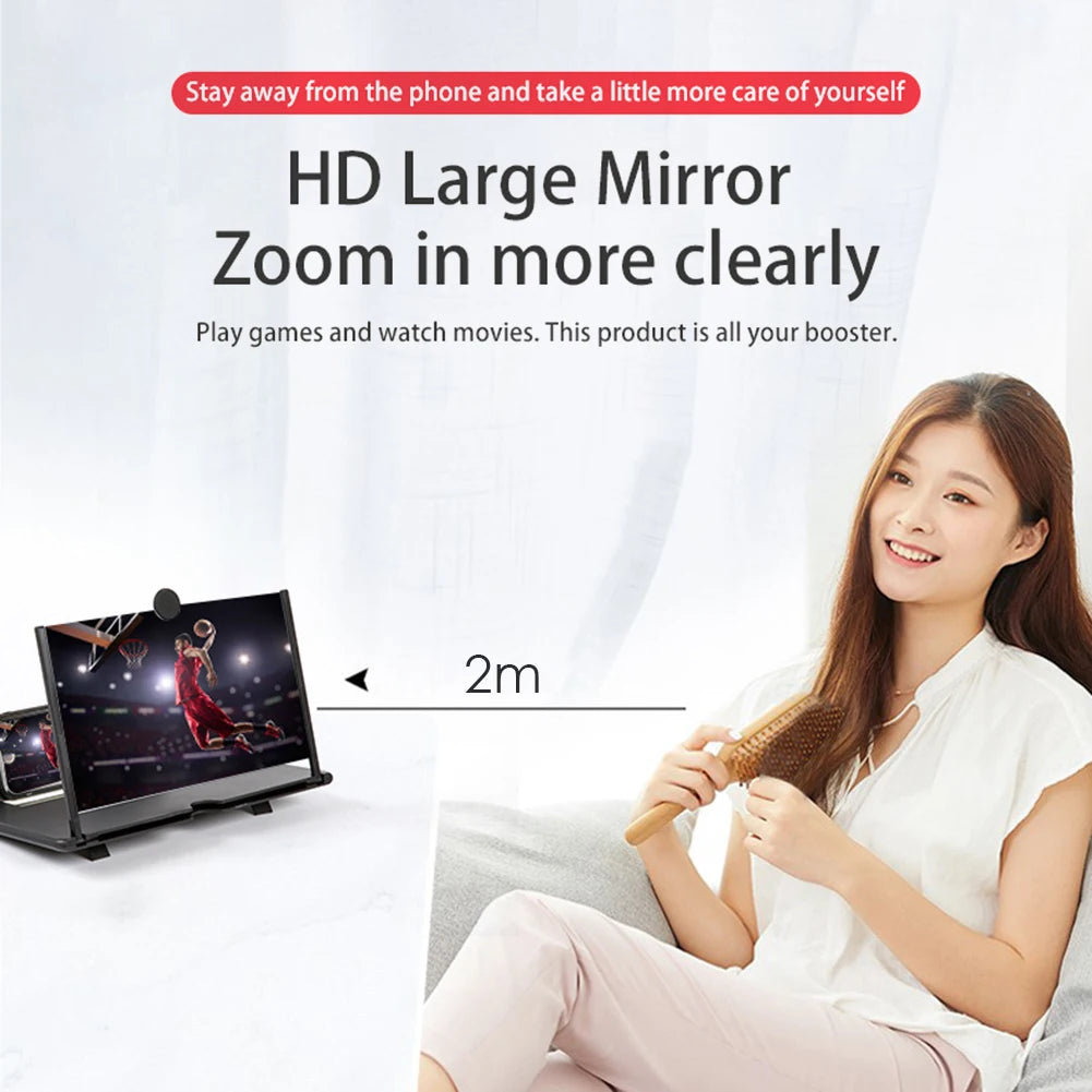 14-inch Smartphone Display Magnifying Bracket with 3D Screen Amplifier and Video Magnifier for Mobile Phones, HD Expander Projector, and Smartphone - Ideal Gift for All