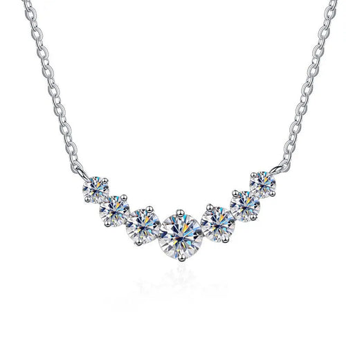 Sparkle & Elegance: K.NOBSPIN D VVS1  Moissanite Necklace - 925 Sterling Silver & 18k White Gold Plated - Perfect Gift for Women Birthday Wedding