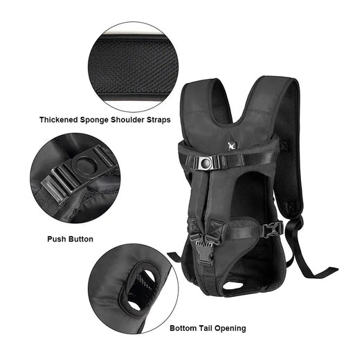 Premium Pet Backpack Carrier - Waterproof & Comfortable for Small/Medium Dogs, Cats - Adjustable Straps & Easy Access