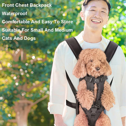 Premium Pet Backpack Carrier - Waterproof & Comfortable for Small/Medium Dogs, Cats - Adjustable Straps & Easy Access