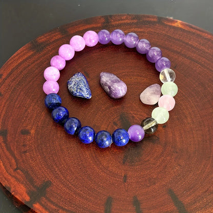 Natural Stone Beaded Bracelet – Healing, Anxiety Relief & Protection