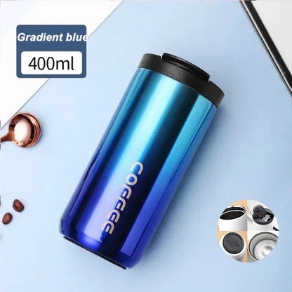 400ml Leak-Proof Stainless Steel Thermal Coffee Mug – Portable Travel Cup, Insulated 304 Thermos, Water Bottle - Perfect Gift for Family, Friends & Yourself