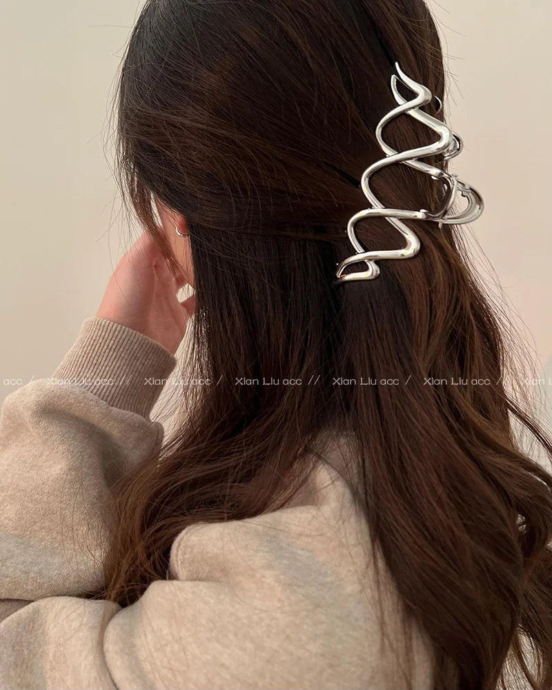 Fashion Geometric Metal Hair Claw Clips, Large Hair Catch Clip ,Headband, Hairpin, Hair Accessories For women and girls