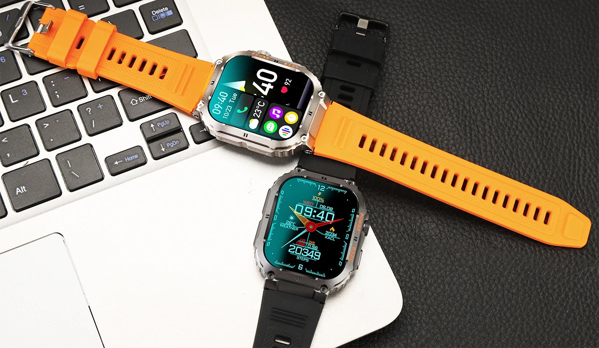 Men's Smartwatch for Android & iPhone By LIGE – Smashproof & Waterproof, 1.96" Display, Bluetooth Call, Fitness Tracker, 400mAh Battery - Perfect Gift for Him