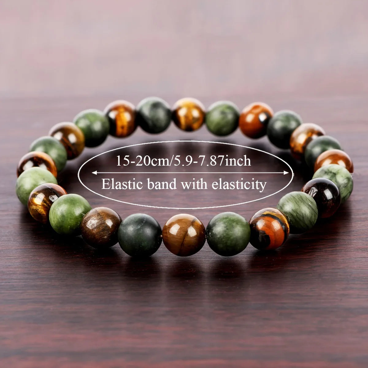 Natural Stone Beaded Bracelet – Healing, Anxiety Relief & Protection