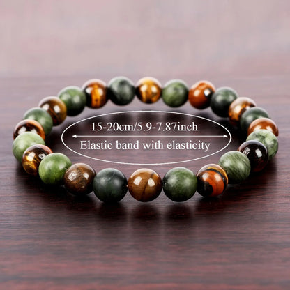 Natural Stone Beaded Bracelet – Healing, Anxiety Relief & Protection
