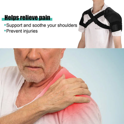Adjustable Double Shoulder Support Brace – Compression Strap for Pain Relief & Posture Correction - Ideal Gift for Loved Ones