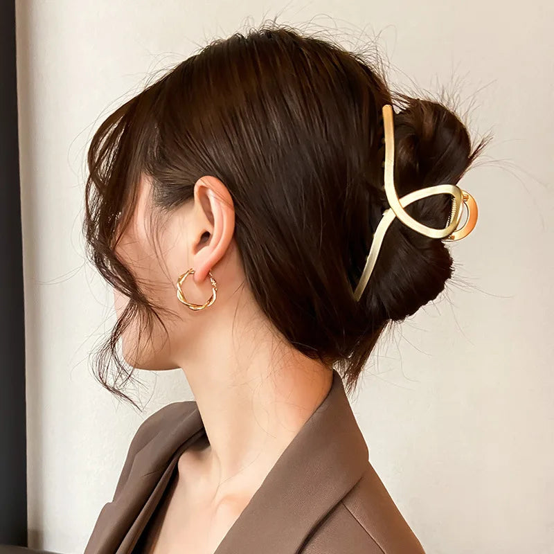 Fashion Geometric Metal Hair Claw Clips, Large Hair Catch Clip ,Headband, Hairpin, Hair Accessories For women and girls