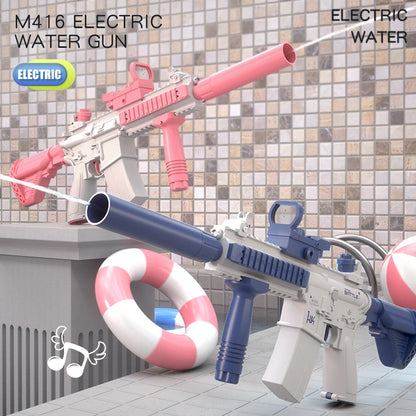 Full Auto M416 Water Gun Toy – Rechargeable Pistol for Beach Battles, Kids & Adult Outdoor Summer Fun - Perfect Gift for Friends & Family