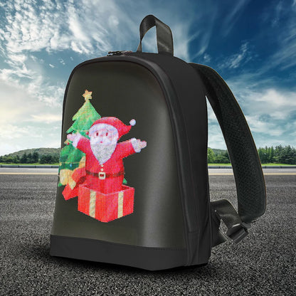 Smart LED Display Backpack with APP Control – Unisex Design Waterproof Motorcycle Pixel Bag for Outdoor & Business Use - Perfect Gift For All