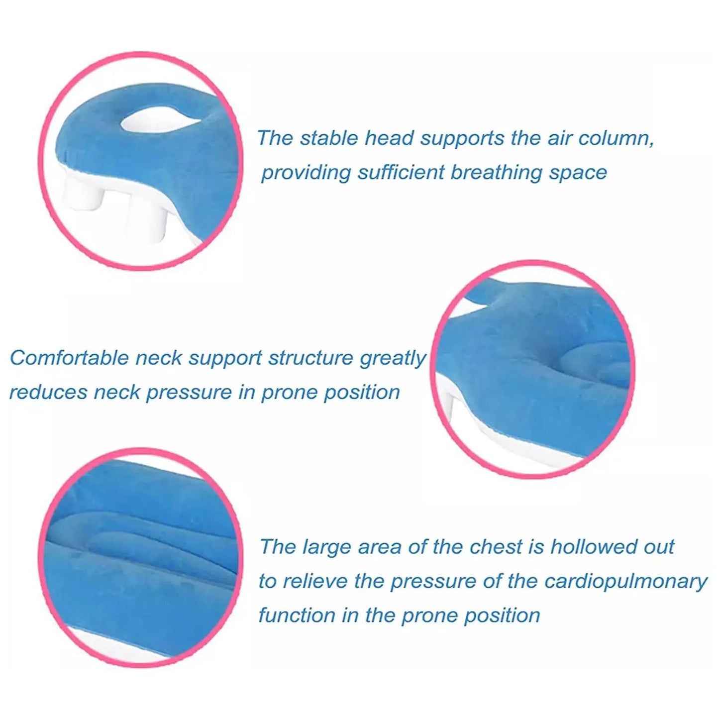 Post-Eye Surgery Recovery Pillow – Inflatable Face Down Sleeping Support for Retina & Prone Positioning, Vitrectomy Recovery