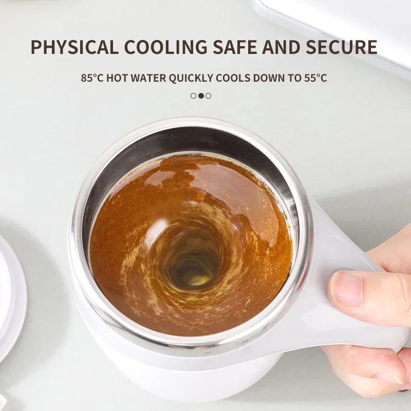 Magnetic Self-Stirring Coffee Mug for Home, Office & Travel – Rechargeable Auto Mix Cup for Tea & Hot Drinks - Perfect Gift to Express True Love