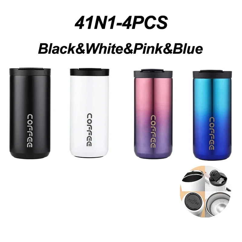 400ml Leak-Proof Stainless Steel Thermal Coffee Mug – Portable Travel Cup, Insulated 304 Thermos, Water Bottle - Perfect Gift for Family, Friends & Yourself