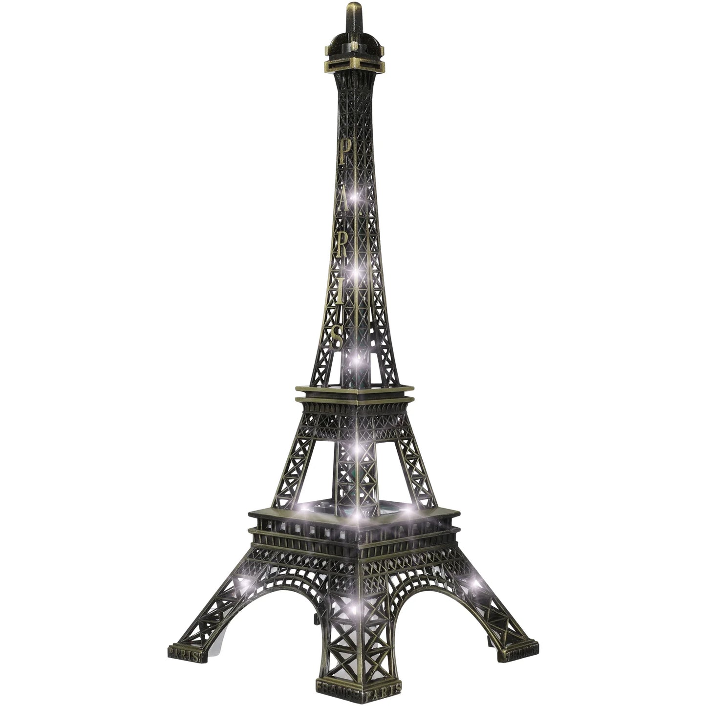 Vintage Paris Eiffel Tower with LED Light – Architecture Craft Souvenir for Home or Event Decor - Perfect Gift To Express True Love
