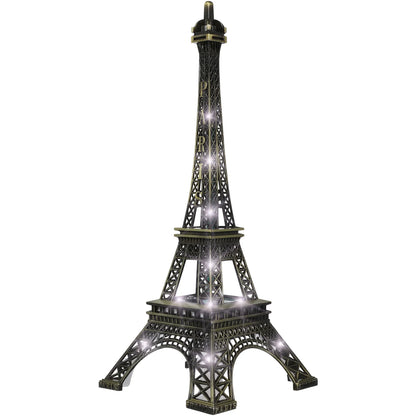 Vintage Paris Eiffel Tower with LED Light – Architecture Craft Souvenir for Home or Event Decor - Perfect Gift To Express True Love