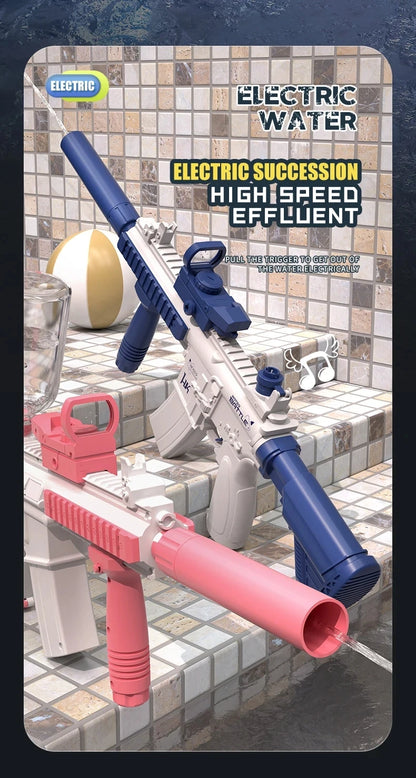 Full Auto M416 Water Gun Toy – Rechargeable Pistol for Beach Battles, Kids & Adult Outdoor Summer Fun - Perfect Gift for Friends & Family