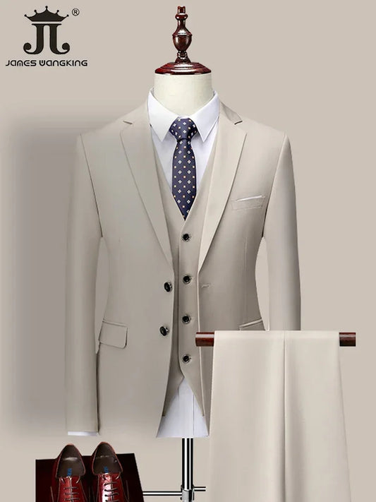 Men's 3-Piece/2-Piece Formal Suit – Jacket, Vest & Pants with various Colors & Size – Business & Wedding Attire - Ideal Gift for Him
