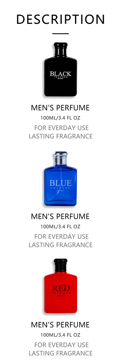 Men’s Deluxe Perfume Spray Set – Fruity Eau de Parfum Trio Gift Box for Special Occasions | 3PCS Large Fragrance Gift Box with Fresh Scent for Him