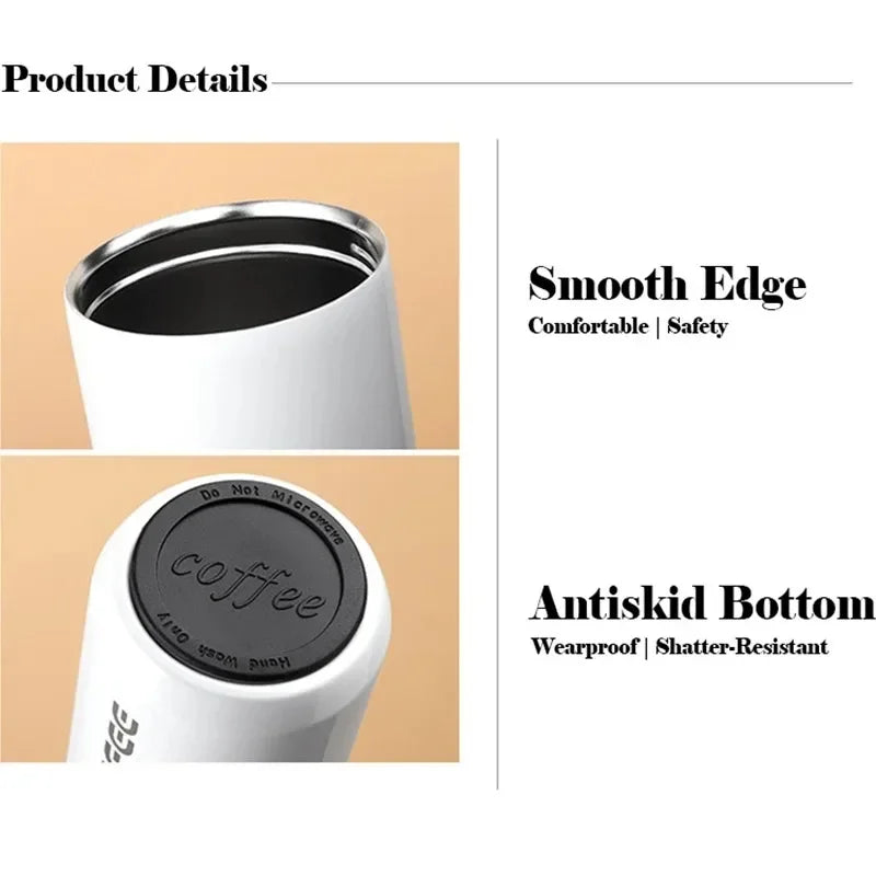 400ml Leak-Proof Stainless Steel Thermal Coffee Mug – Portable Travel Cup, Insulated 304 Thermos, Water Bottle - Perfect Gift for Family, Friends & Yourself