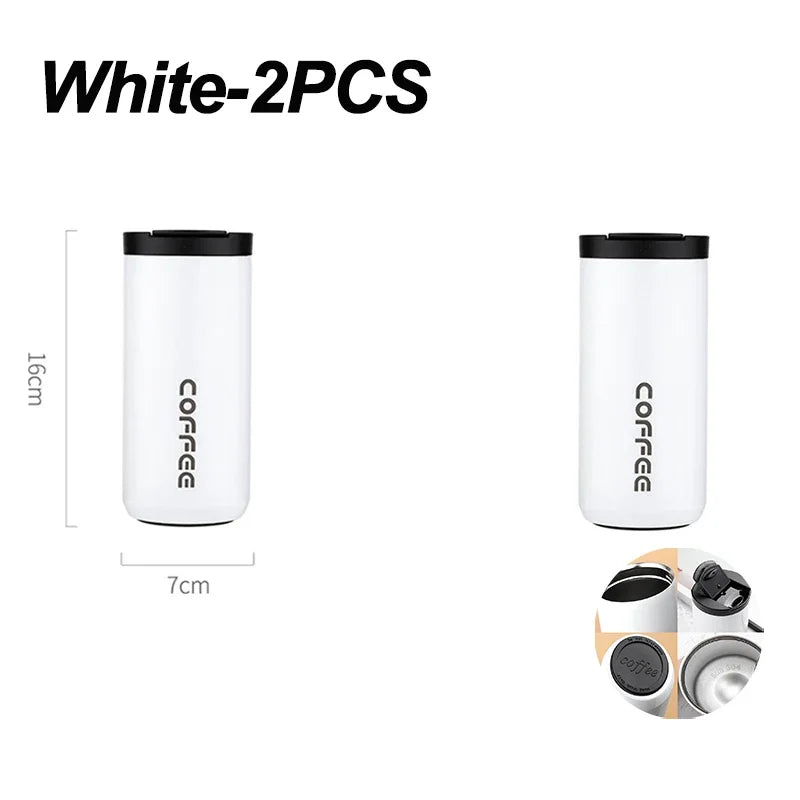 400ml Leak-Proof Stainless Steel Thermal Coffee Mug – Portable Travel Cup, Insulated 304 Thermos, Water Bottle - Perfect Gift for Family, Friends & Yourself