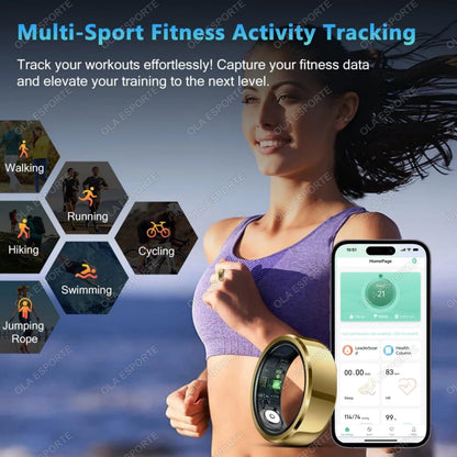 Xiaomi Unisex Fitness Smart Ring – Blood Pressure & Heart Rate Tracker, Multi-Sport Mode, Waterproof Wearable - Perfect Gift