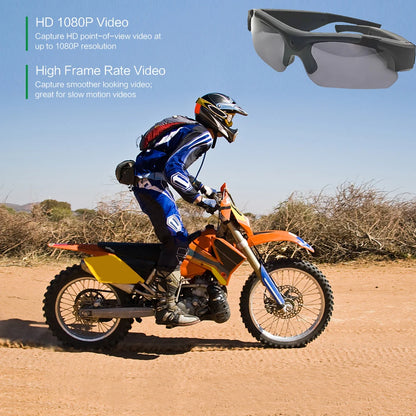 Smart Glasses with Mini Camera HD 1080p : Video Recording Camcorder DVR Portable Sports Sunglasses for Cycling Biking Driving Hiking Fishing Running Travelling - Special Gift for your Nearest Ones