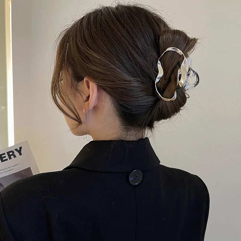 Fashion Geometric Metal Hair Claw Clips, Large Hair Catch Clip ,Headband, Hairpin, Hair Accessories For women and girls