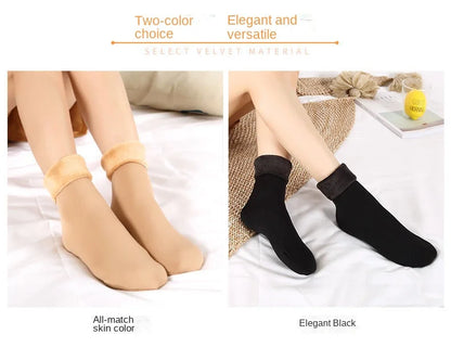 5 Pairs Winter Thermal Wool Cashmere Socks – Warm Seamless Unisex Velvet Sock