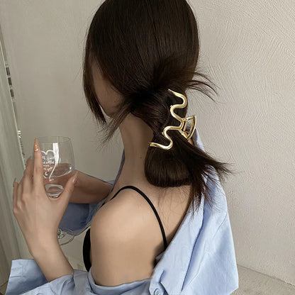 Fashion Geometric Metal Hair Claw Clips, Large Hair Catch Clip ,Headband, Hairpin, Hair Accessories For women and girls