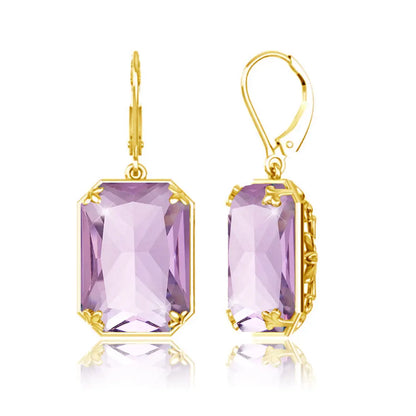 Elegant Ruby Dangle Earrings for Women – 925 Silver 18K Gold Plated Hoops Fine Jewelry for Engagement, Party & Gifting Her