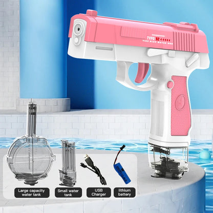 Full Auto M416 Water Gun Toy – Rechargeable Pistol for Beach Battles, Kids & Adult Outdoor Summer Fun - Perfect Gift for Friends & Family